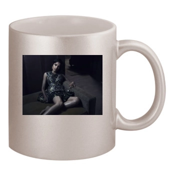 Freida Pinto 11oz Metallic Silver Mug