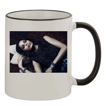 Freida Pinto 11oz Colored Rim & Handle Mug