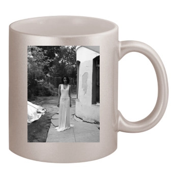 Freida Pinto 11oz Metallic Silver Mug