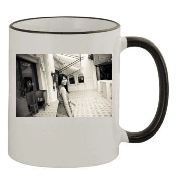 Freida Pinto 11oz Colored Rim & Handle Mug