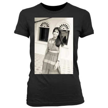 Freida Pinto Women's Junior Cut Crewneck T-Shirt