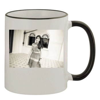 Freida Pinto 11oz Colored Rim & Handle Mug