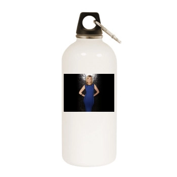 Fiona Phillips White Water Bottle With Carabiner