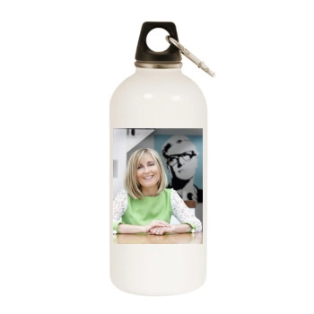 Fiona Phillips White Water Bottle With Carabiner