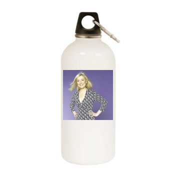 Fiona Phillips White Water Bottle With Carabiner