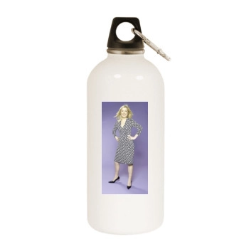 Fiona Phillips White Water Bottle With Carabiner