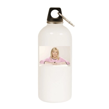 Fiona Phillips White Water Bottle With Carabiner