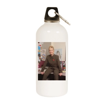 Fiona Phillips White Water Bottle With Carabiner