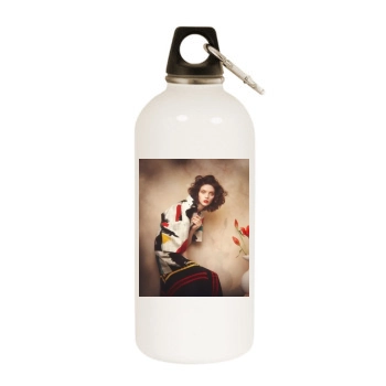 Flo Dron White Water Bottle With Carabiner