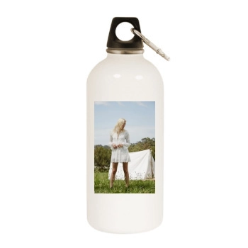 Fredrika Larsson White Water Bottle With Carabiner