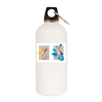 Fredrika Larsson White Water Bottle With Carabiner