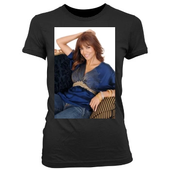 Halle Berry Women's Junior Cut Crewneck T-Shirt