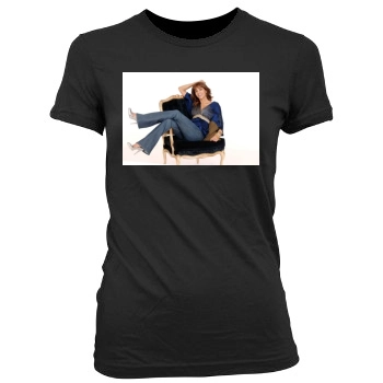 Halle Berry Women's Junior Cut Crewneck T-Shirt