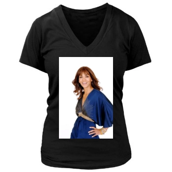 Halle Berry Women's Deep V-Neck TShirt