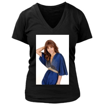 Halle Berry Women's Deep V-Neck TShirt