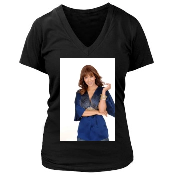 Halle Berry Women's Deep V-Neck TShirt