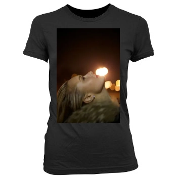 Hayden Panettiere Women's Junior Cut Crewneck T-Shirt