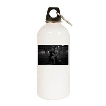 Hayden Panettiere White Water Bottle With Carabiner