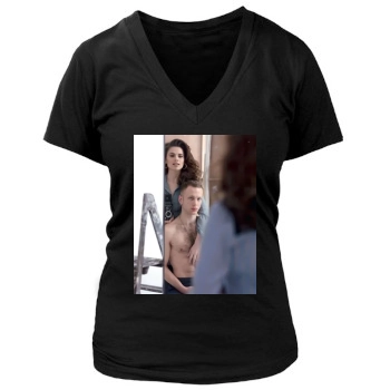 Hayley Atwell Women's Deep V-Neck TShirt