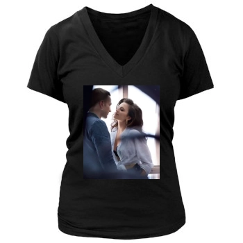 Hayley Atwell Women's Deep V-Neck TShirt