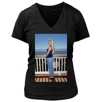 Heidi Montag Women's Deep V-Neck TShirt