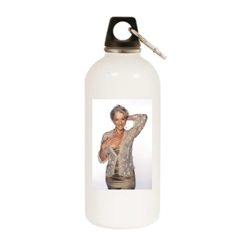 Helen Mirren White Water Bottle With Carabiner