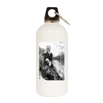 Helen Mirren White Water Bottle With Carabiner