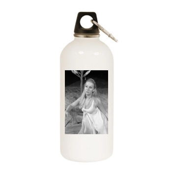 Helen Mirren White Water Bottle With Carabiner