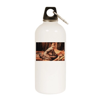 Helen Mirren White Water Bottle With Carabiner