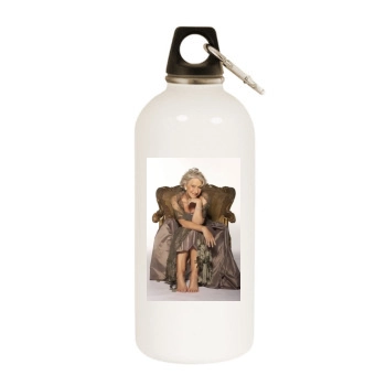 Helen Mirren White Water Bottle With Carabiner