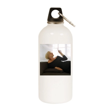 Helen Mirren White Water Bottle With Carabiner