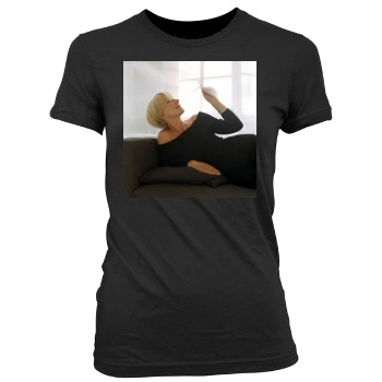 Helen Mirren Women's Junior Cut Crewneck T-Shirt