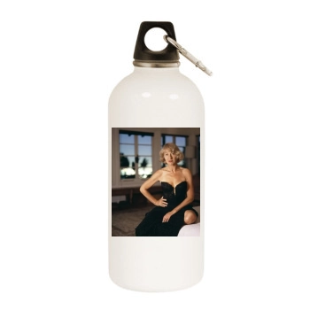 Helen Mirren White Water Bottle With Carabiner