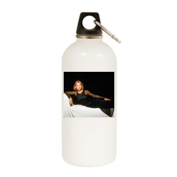 Helen Mirren White Water Bottle With Carabiner