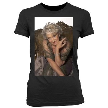 Helen Mirren Women's Junior Cut Crewneck T-Shirt