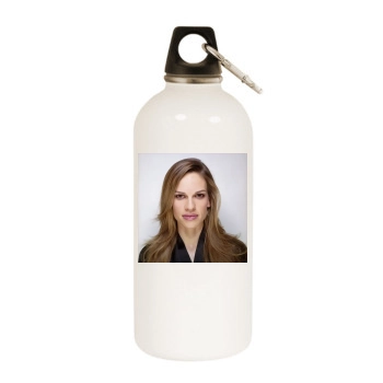 Hilary Swank White Water Bottle With Carabiner