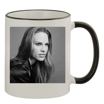 Hilary Swank 11oz Colored Rim & Handle Mug