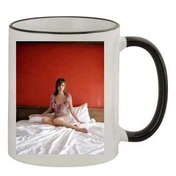 Hilary Swank 11oz Colored Rim & Handle Mug