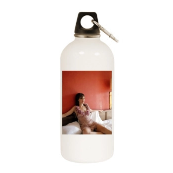 Hilary Swank White Water Bottle With Carabiner