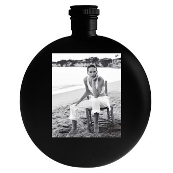 Hilary Swank Round Flask