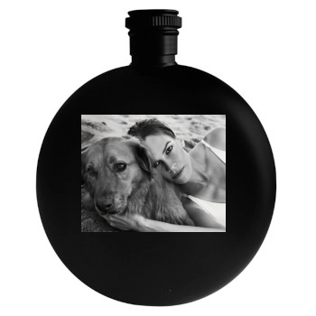 Hilary Swank Round Flask