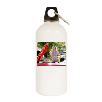 Holly Madison White Water Bottle With Carabiner