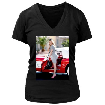 Holly Madison Women's Deep V-Neck TShirt