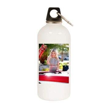 Holly Madison White Water Bottle With Carabiner