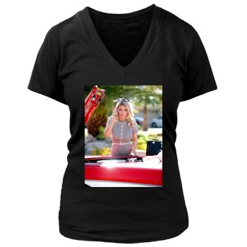 Holly Madison Women's Deep V-Neck TShirt