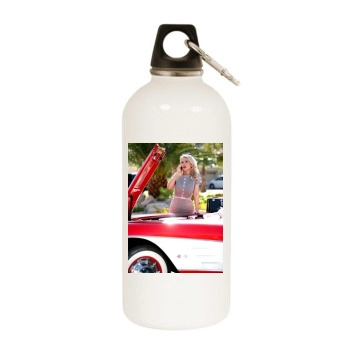 Holly Madison White Water Bottle With Carabiner