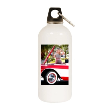 Holly Madison White Water Bottle With Carabiner