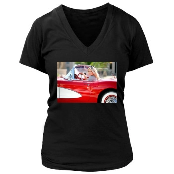 Holly Madison Women's Deep V-Neck TShirt