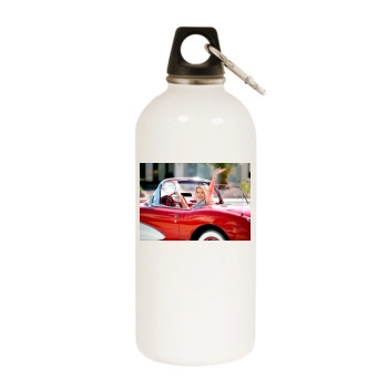 Holly Madison White Water Bottle With Carabiner