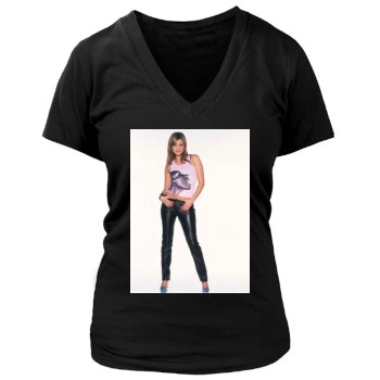 Holly Valance Women's Deep V-Neck TShirt